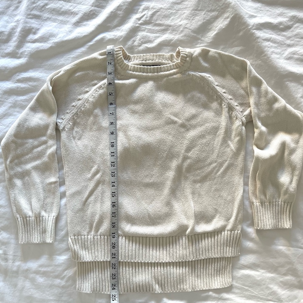 ABLE Lily Pullover Sweater XS in Antique White